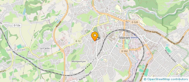 localisation de l'entreprise AM'TRANSPORTS S.A.S.U à VOIRON