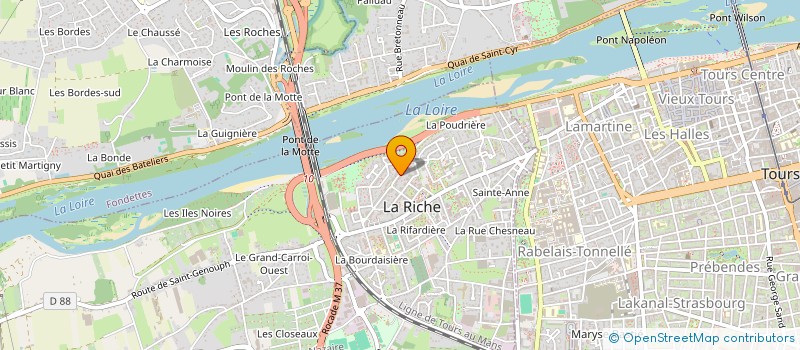 localisation de l'entreprise AM2C  LA RICHE