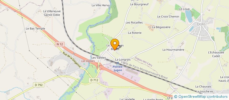 localisation de l'entreprise AM2G à JUGON-LES-LACS