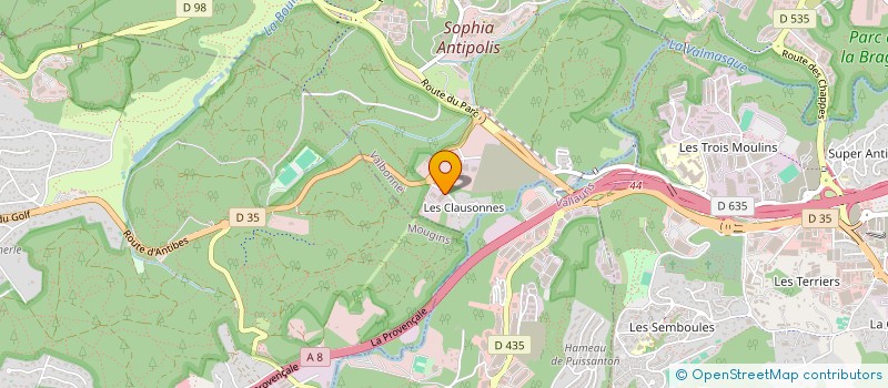 localisation de l'entreprise AM2S  VALBONNE