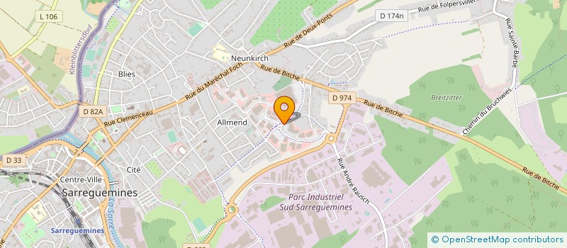 localisation de l'entreprise AM2S SARL à SARREGUEMINES