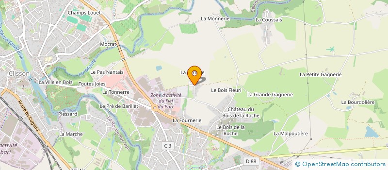 localisation de l'entreprise AM3E  SAINT-LUMINE-DE-CLISSON