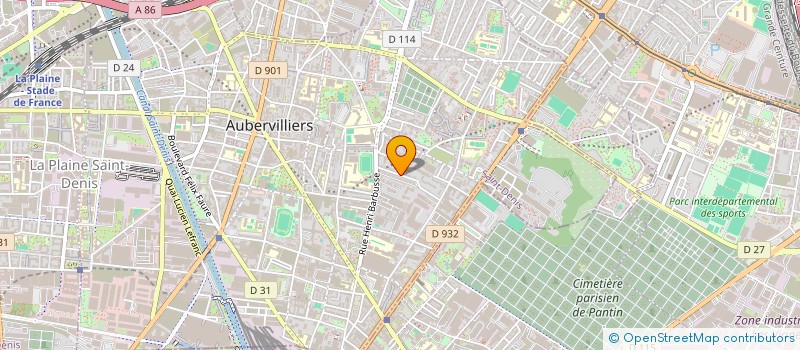 localisation de l'entreprise AMA à AUBERVILLIERS