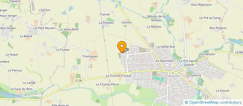 localisation de l'entreprise AMA INVEST  GEVEZE