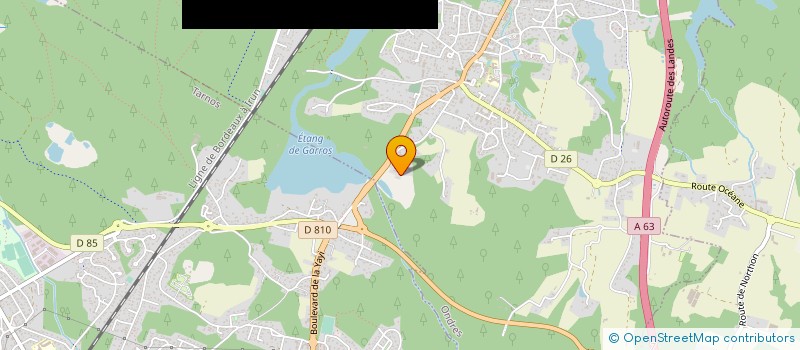 localisation de l'entreprise AMA MIROITERIE LANDES à ONDRES