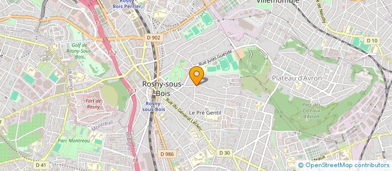 localisation de l'entreprise AMA'SERENITE à ROSNY-SOUS-BOIS