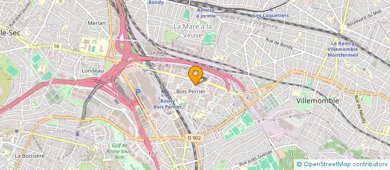 localisation de l'entreprise AMAC.NET à ROSNY SOUS BOIS