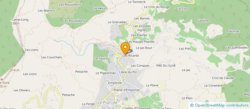 localisation de l'entreprise AMACA  LE PLAN-DE-LA-TOUR