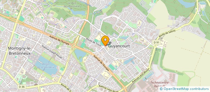 localisation de l'entreprise AMADO LENARD  GUYANCOURT