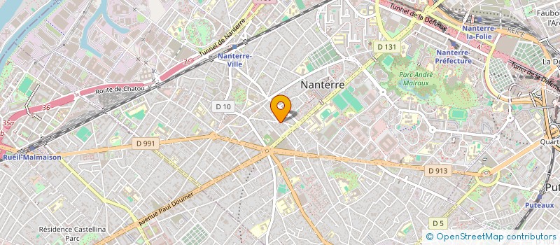 localisation de l'entreprise AMAG 92 à NANTERRE