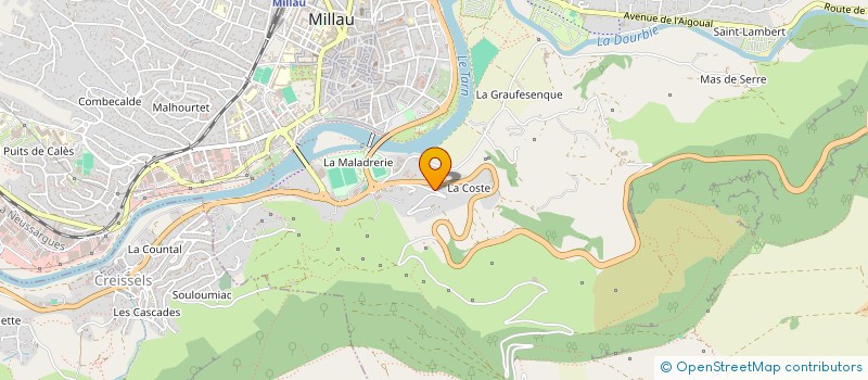 localisation de l'entreprise AMALRIC - BRO à MILLAU
