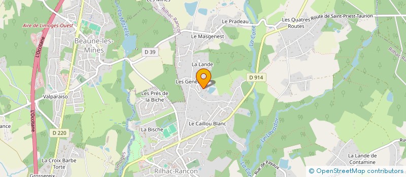 localisation de l'entreprise AMAMERI LIMOGES  RILHAC-RANCON