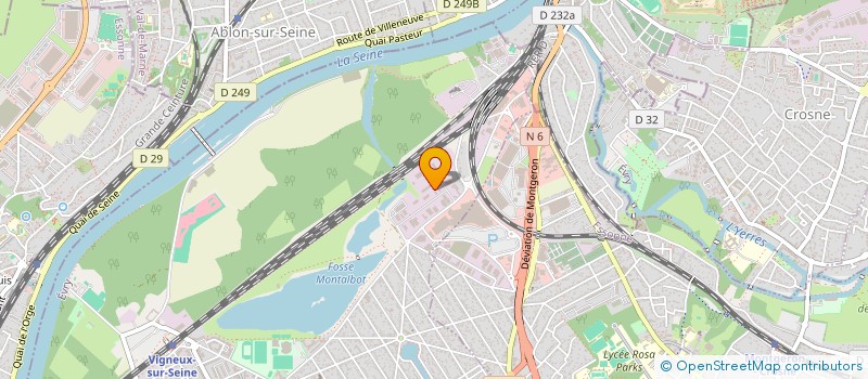 localisation de l'entreprise AMANA LEVAGE ET TRANSPORTS à VIGNEUX-SUR-SEINE