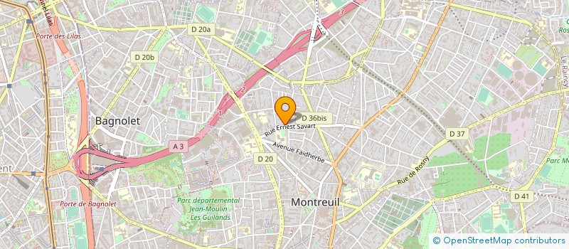localisation de l'entreprise AMANAA à MONTREUIL