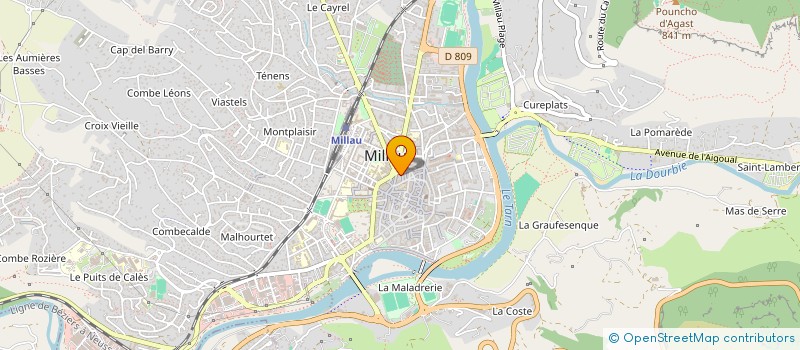 localisation de l'entreprise AMANDINE  MILLAU