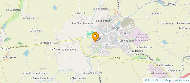 localisation de l'entreprise AMANDINE  LES HERBIERS