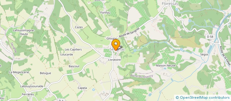 localisation de l'entreprise AMANDINE à DURAVEL