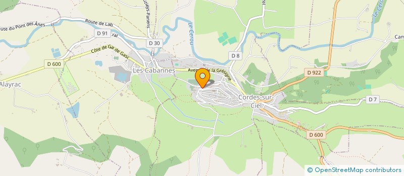 localisation de l'entreprise AMANDINE à CORDES-SUR-CIEL