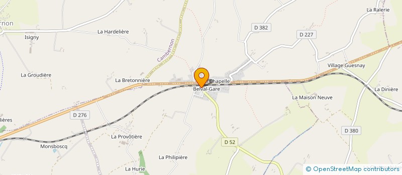 localisation de l'entreprise AMANDINE COIFFURE  BELVAL