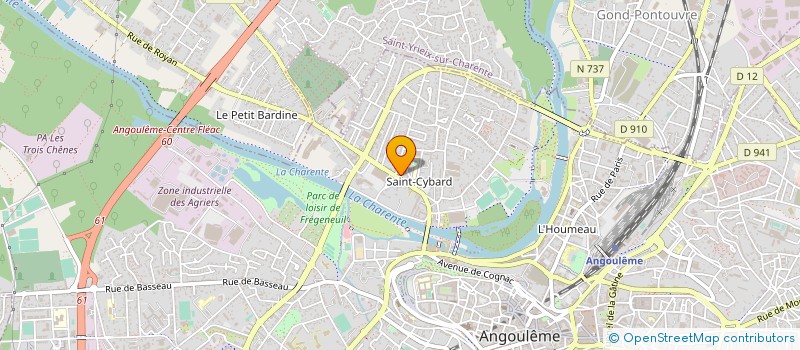 localisation de l'entreprise AMANDINES à ANGOULEME
