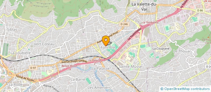 localisation de l'entreprise AMANIS & ASSOCIES  TOULON