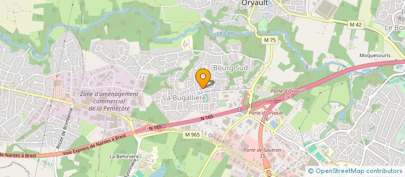 localisation de l'entreprise AMANTHIS à ORVAULT