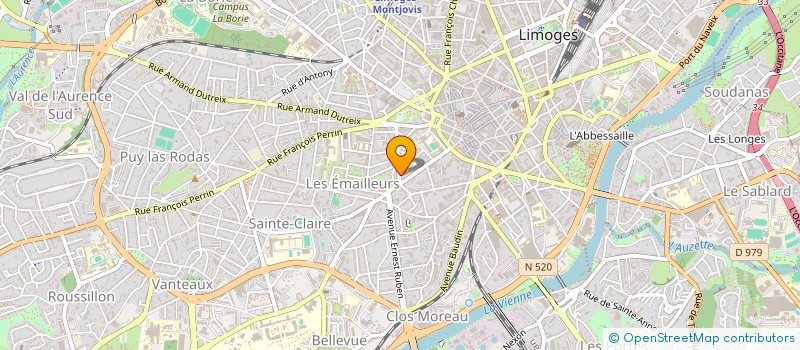 localisation de l'entreprise AMANTINE à LIMOGES