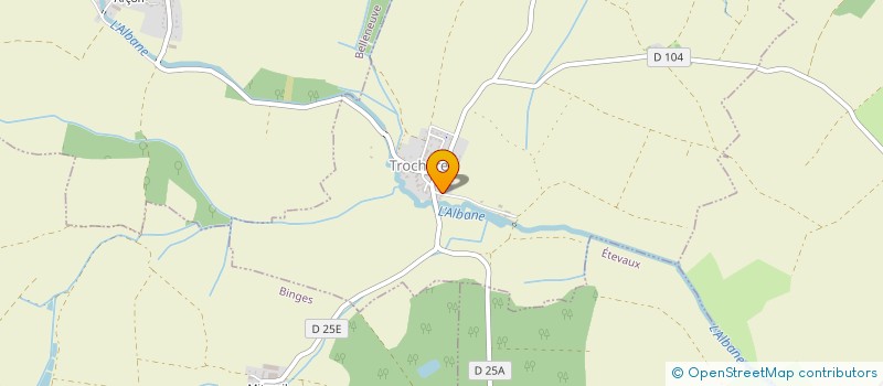 localisation de l'entreprise AMAPS (ASSOCIATION MUSICALE ET ARTISTIQUE DE PONTAILLER SUR SAONE)  TROCHERES