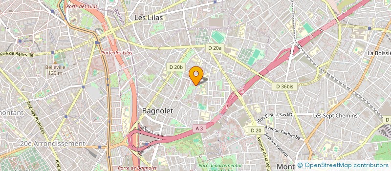 localisation de l'entreprise AMARA  BAGNOLET