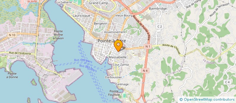 localisation de l'entreprise AMARANTE 184 à POINTE A PITRE