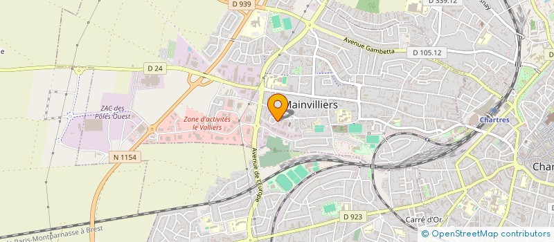 localisation de l'entreprise AMARIS à MAINVILLIERS