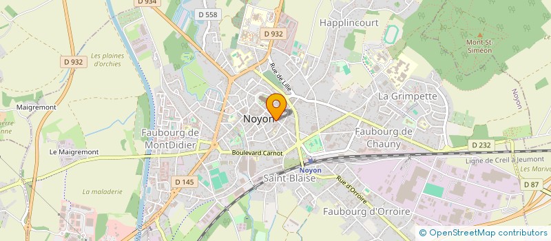 localisation de l'entreprise AMARYLIS COIFFURE  NOYON