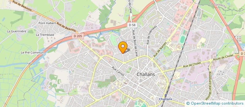 localisation de l'entreprise AMATIS à CHALLANS