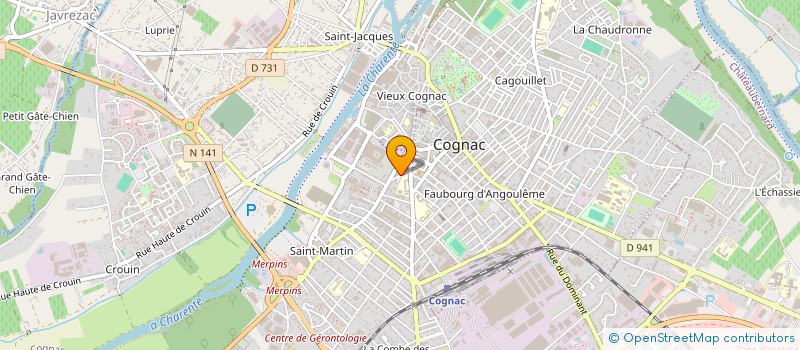 localisation de l'entreprise AMAURY BAJOT à COGNAC