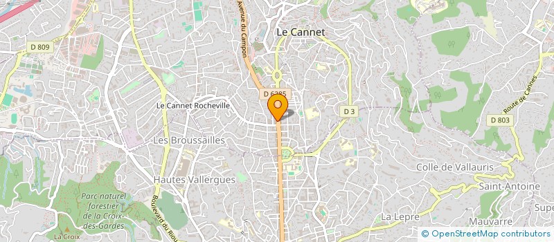 localisation de l'entreprise AMAVUE à LE CANNET