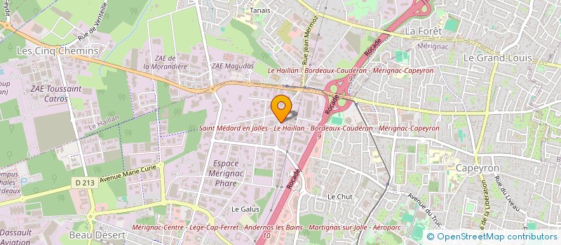 localisation de l'entreprise AMAYA à MERIGNAC