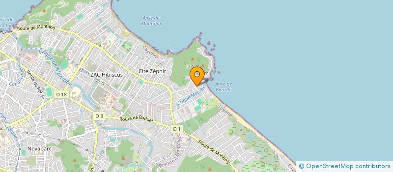 localisation de l'entreprise AMAZONE CREA MODE  CAYENNE