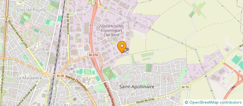 localisation de l'entreprise AMAZONICO à SAINT-APOLLINAIRE