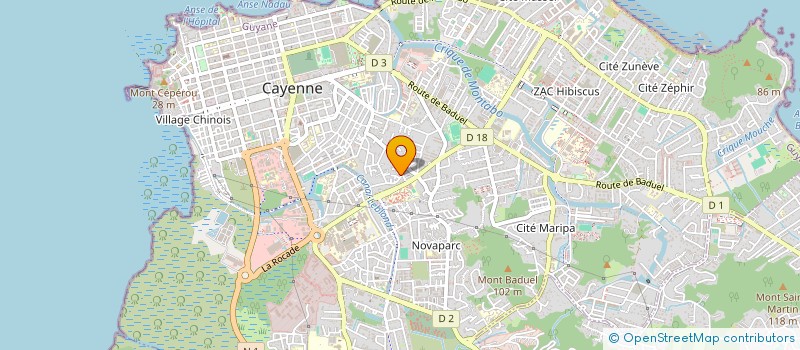 localisation de l'entreprise AMAZONIE-AMERIQUE DU SUD-AMERIQUE CENTRALE-MEXIQUE-CARAIBE-AFRIQUE  CAYENNE