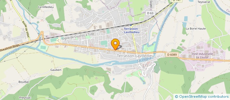 localisation de l'entreprise AMB CHAUFFAGE à TERRASSON-LAVILLEDIEU