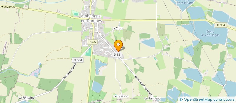 localisation de l'entreprise AMB CLIMATIQUE  AMBERIEUX-EN-DOMBES