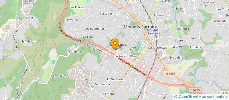 localisation de l'entreprise AMBASSADE VIGNOBLES EXCELLENCE  MOUANS-SARTOUX