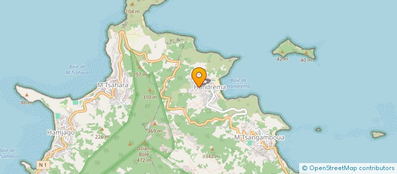 localisation de l'entreprise AMBDIRAHAMANE AMENAGEMENT à BANDRABOUA