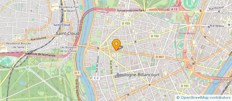 localisation de l'entreprise AMBE à BOULOGNE-BILLANCOURT