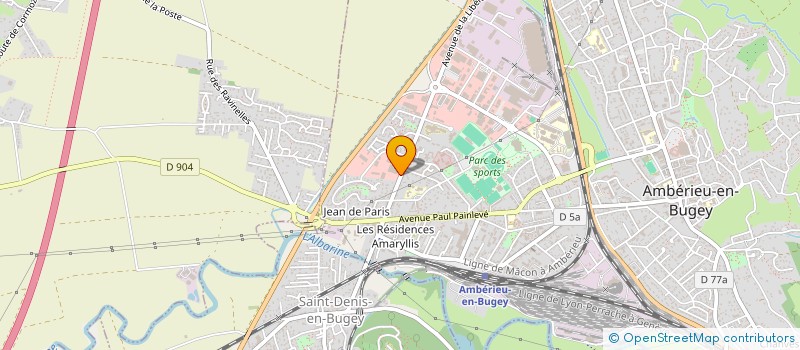 localisation de l'entreprise AMBEERIEU à AMBERIEU-EN-BUGEY