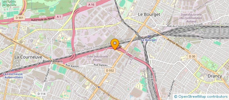localisation de l'entreprise AMBER STAR'S à LA COURNEUVE