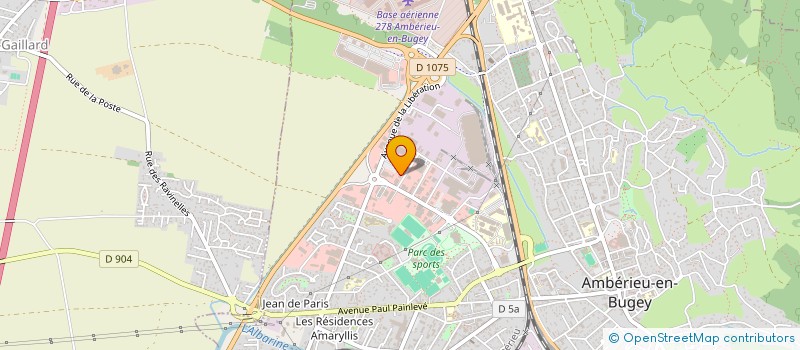 localisation de l'entreprise AMBERIEU à AMBERIEU-EN-BUGEY
