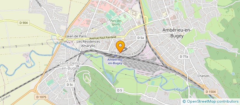 localisation de l'entreprise AMBERIEU BUGEY IMMOBILIER A.B.I. à AMBERIEU-EN-BUGEY