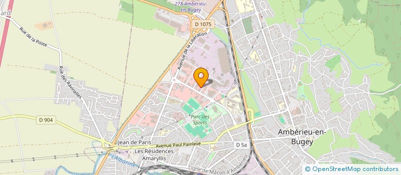 localisation de l'entreprise AMBERIEU CONTROL'AUTO  AMBERIEU-EN-BUGEY