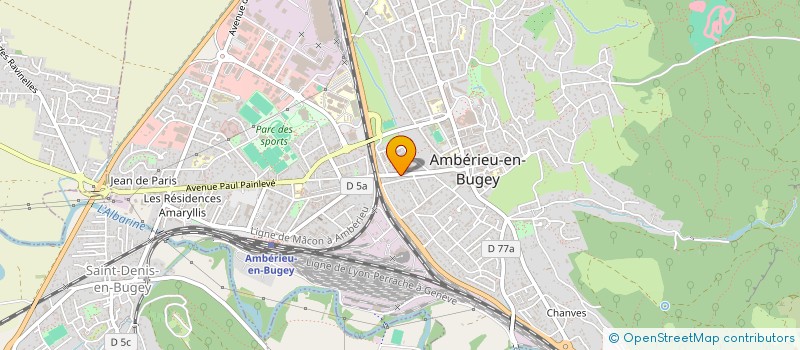 localisation de l'entreprise AMBERIEU TRAITEUR  AMBERIEU-EN-BUGEY
